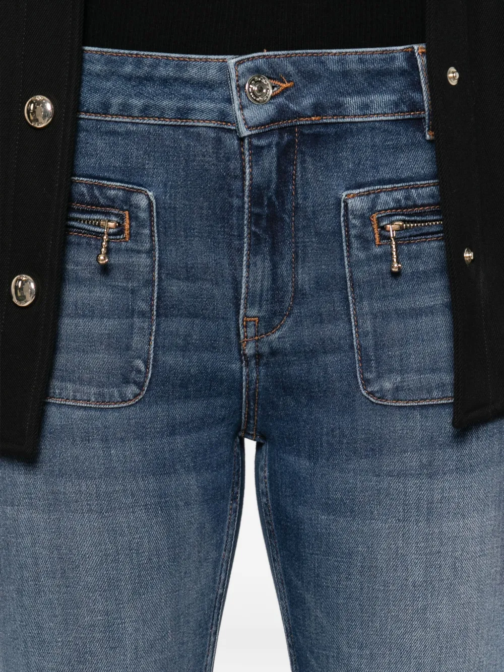 Maje Jeans met ritszak Blauw