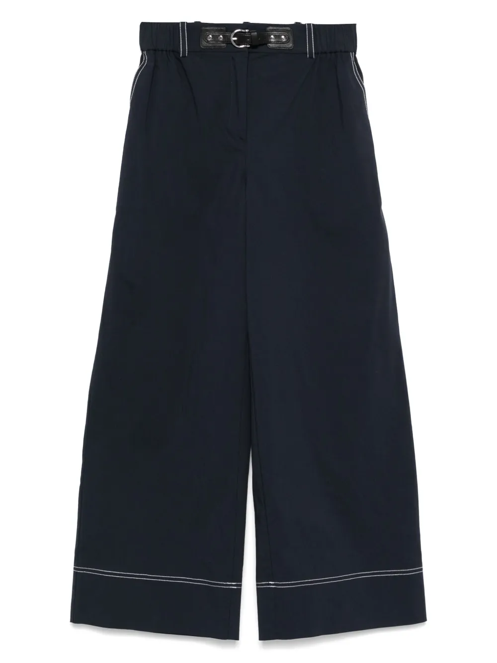 Maje Broek met wijde pijpen Blauw