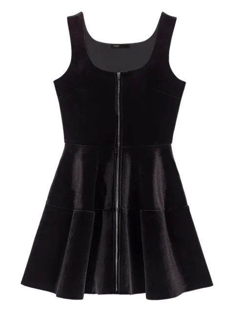 Maje zip-fastening sleeveless mini dress