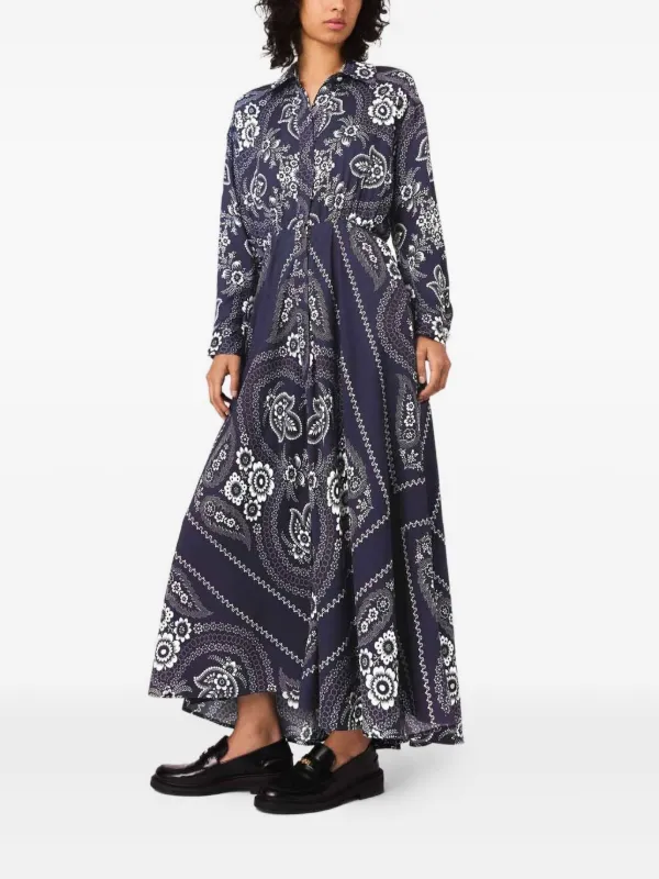 blue bandana print dress Bandana Print Dress main image 0