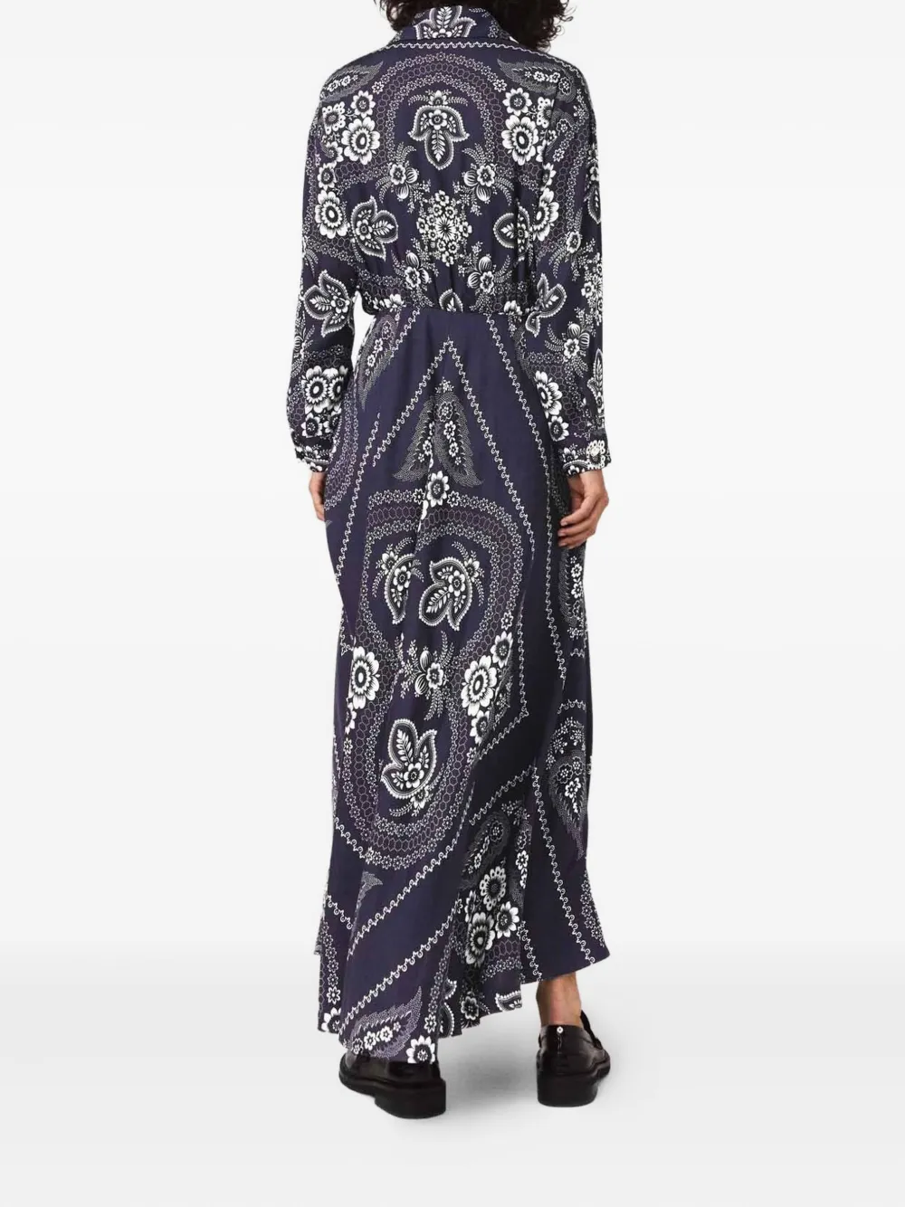 Maje Jurk met print Blauw