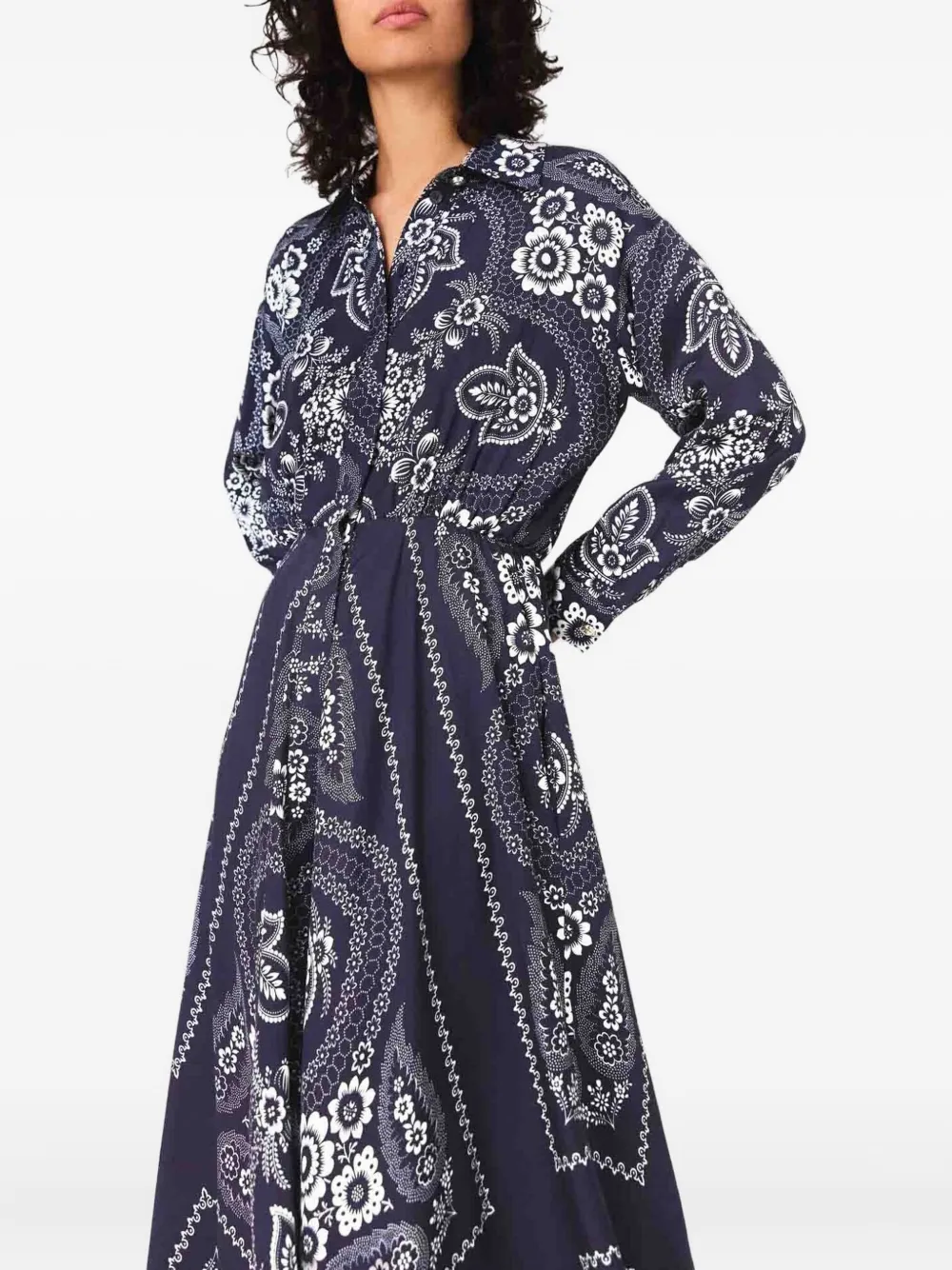 Maje Jurk met print Blauw