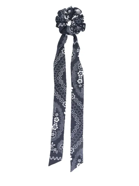 Maje bandana-print silk scrunchie