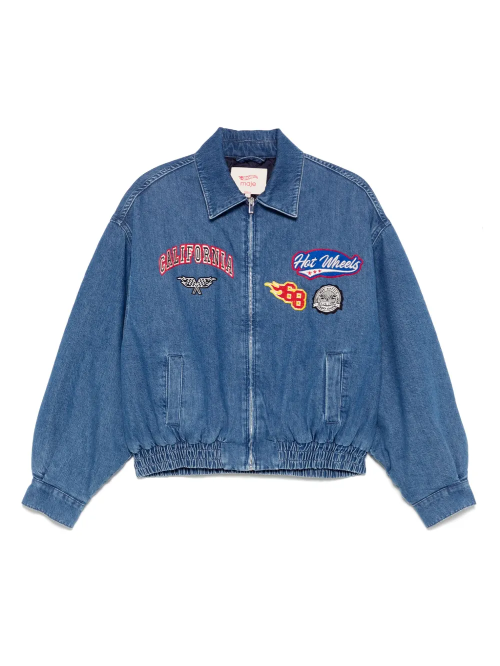 Maje veste en jean à broderies | bleu | Image 1