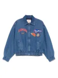 Maje embroidered denim jacket - Blue