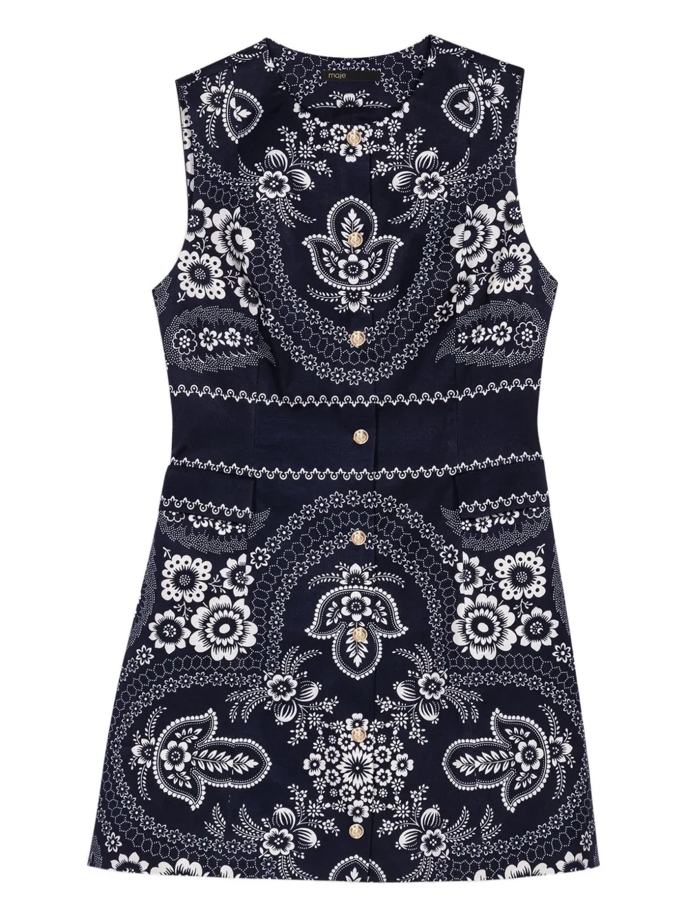 Maje bandana-print button-up dress | Blue | Image 1