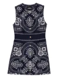 Maje bandana-print button-up dress - Blue
