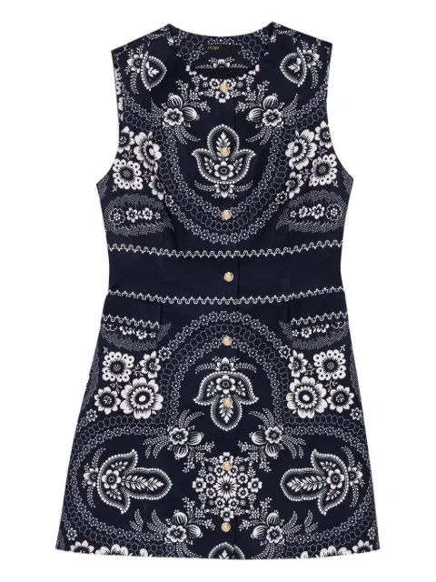 Maje vestido con botones y estampado de bandana