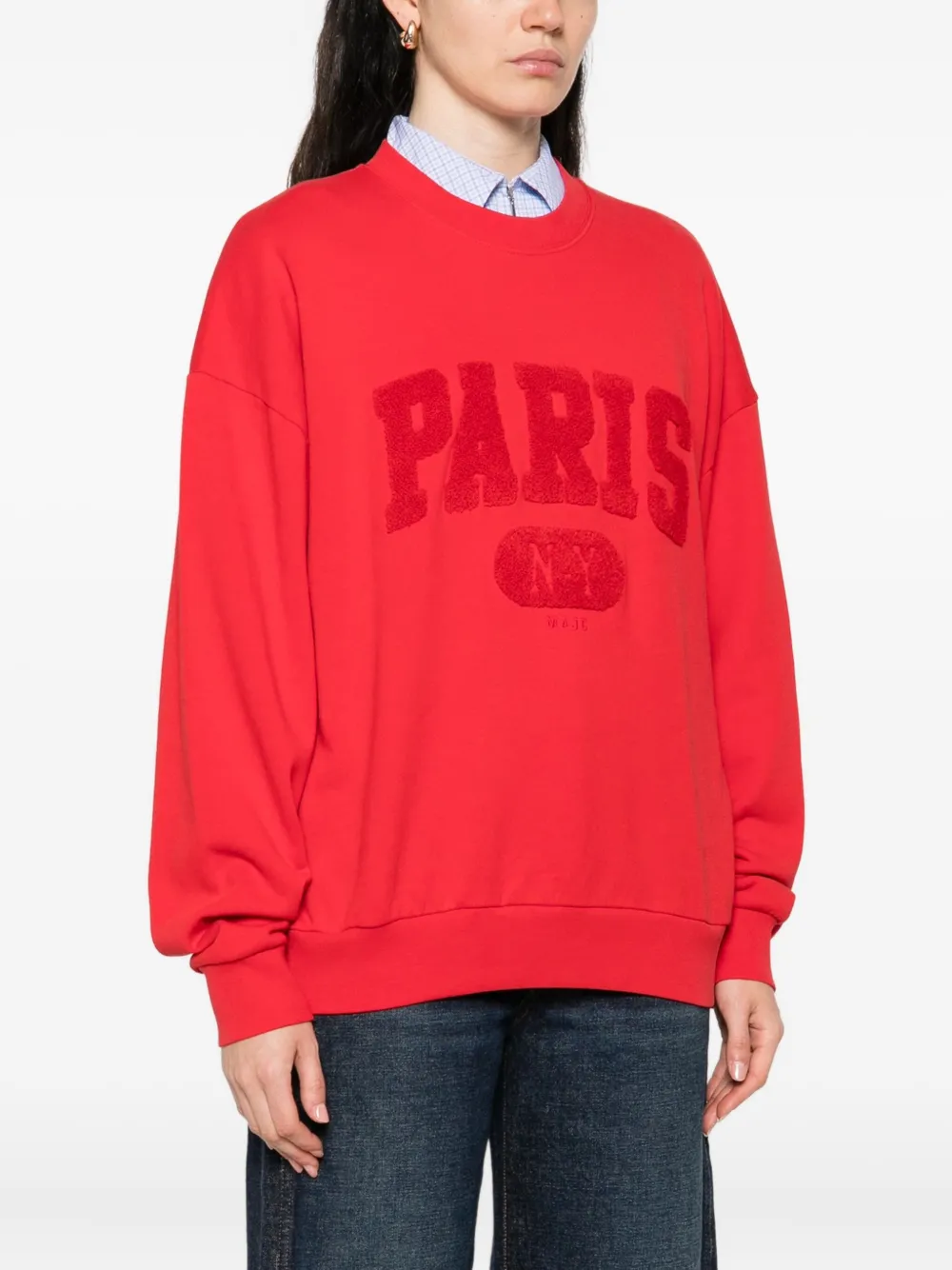 Maje Sweater verfraaid met Parijs Rood