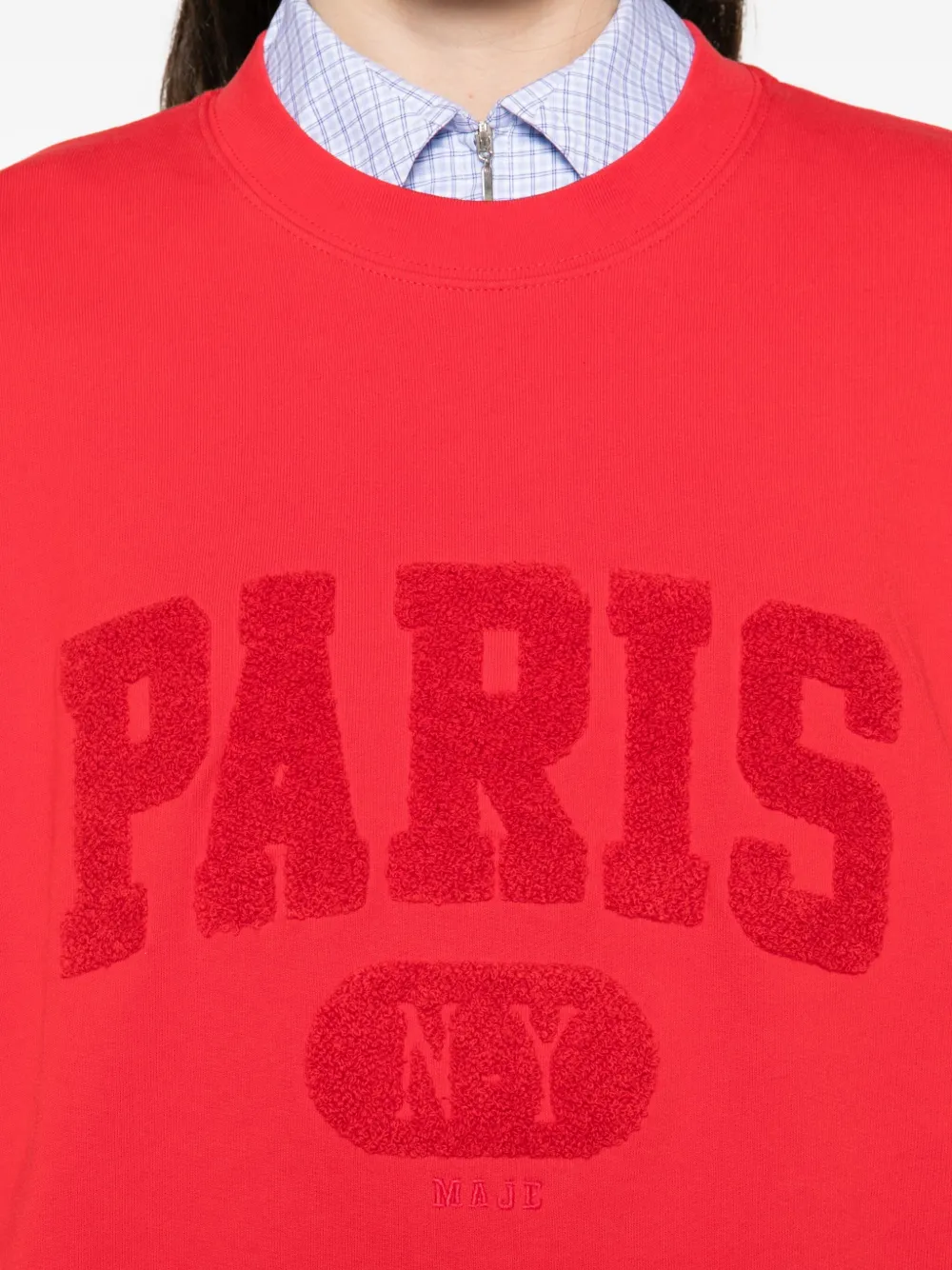 Maje Sweater verfraaid met Parijs Rood