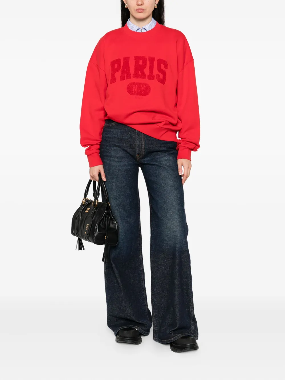 Maje Sweater verfraaid met Parijs Rood