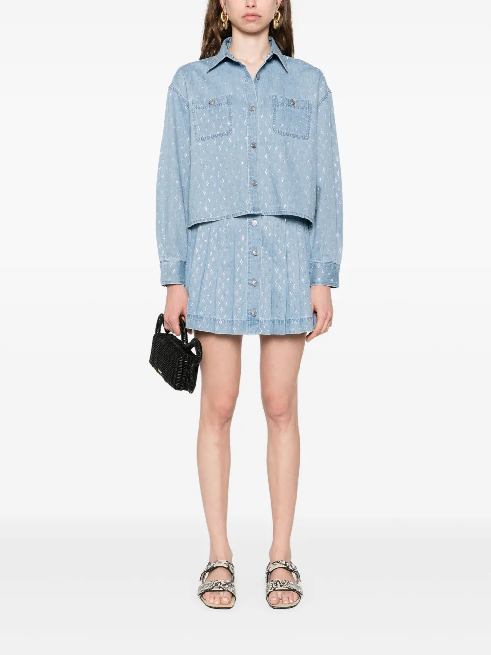 Maje Denim blouse - Blauw