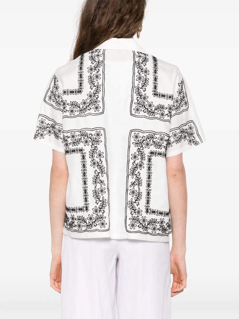 Maje Blouse met borduurwerk Wit