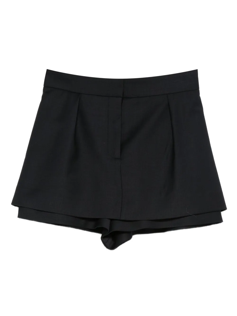 Maje pleated layered shorts Blauw