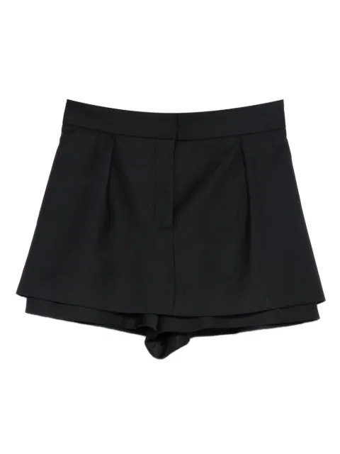 Maje pleated layered shorts