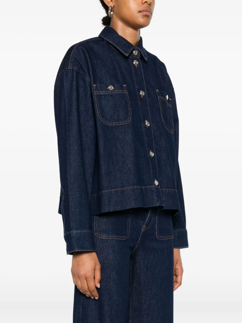 Maje Denim blouse Blauw