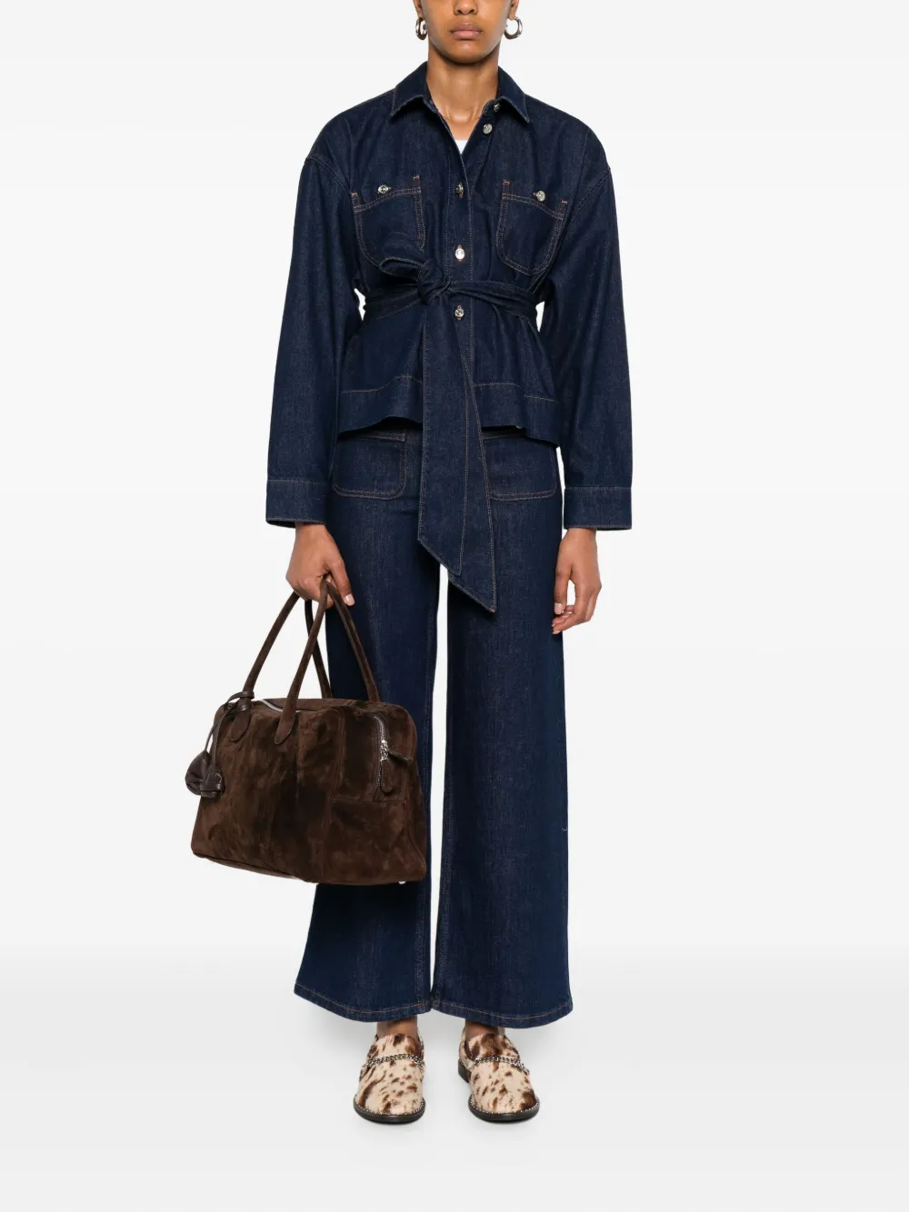 Maje Denim blouse Blauw