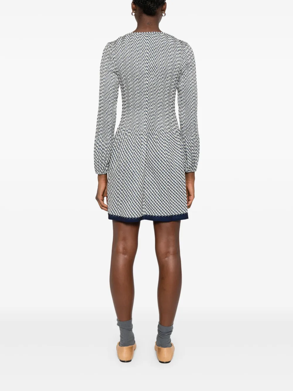 Maje Mini-jurk met print Beige