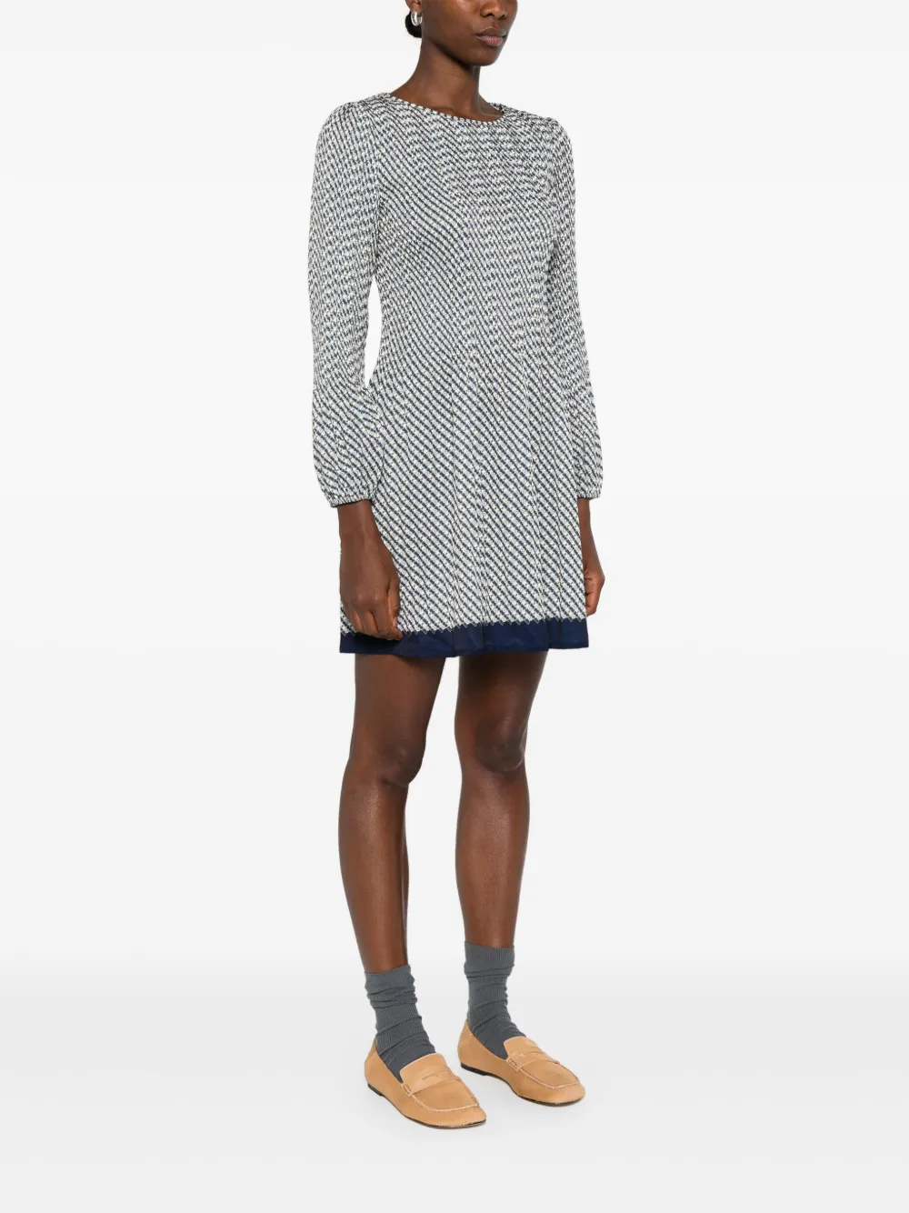 Maje Mini-jurk met print Beige