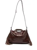 Maje leather fringe tote bag - Brown
