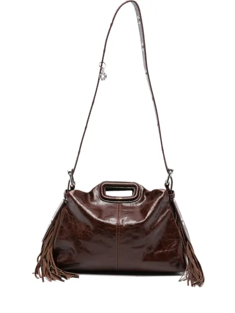 Maje leather fringe tote bag
