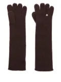Maje flower-embellished gloves - Brown
