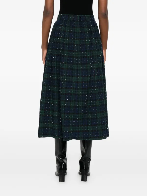 Maje plaid-check Skirt Blue FARFETCH TR