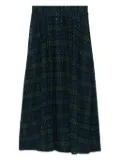 Maje plaid-check skirt - Blue