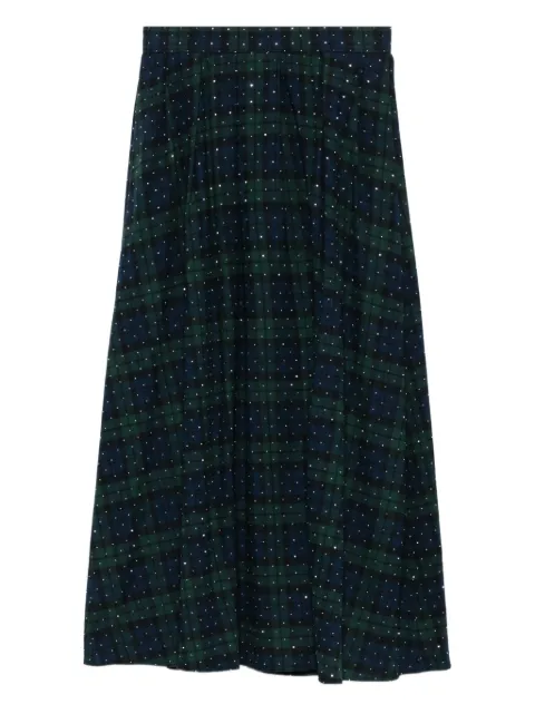 Maje plaid-check skirt