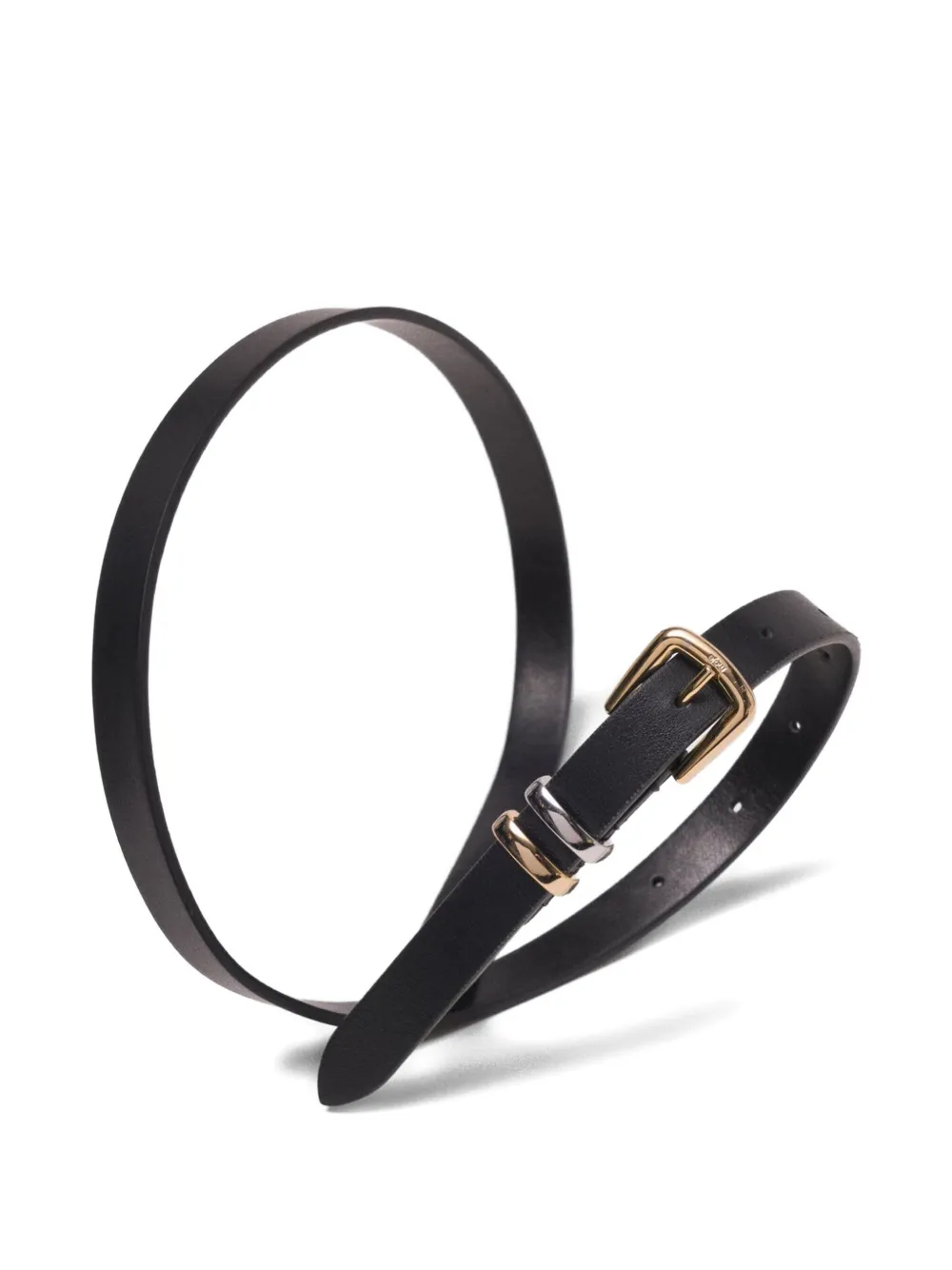 Maje Riem met vierkante gesp Zwart