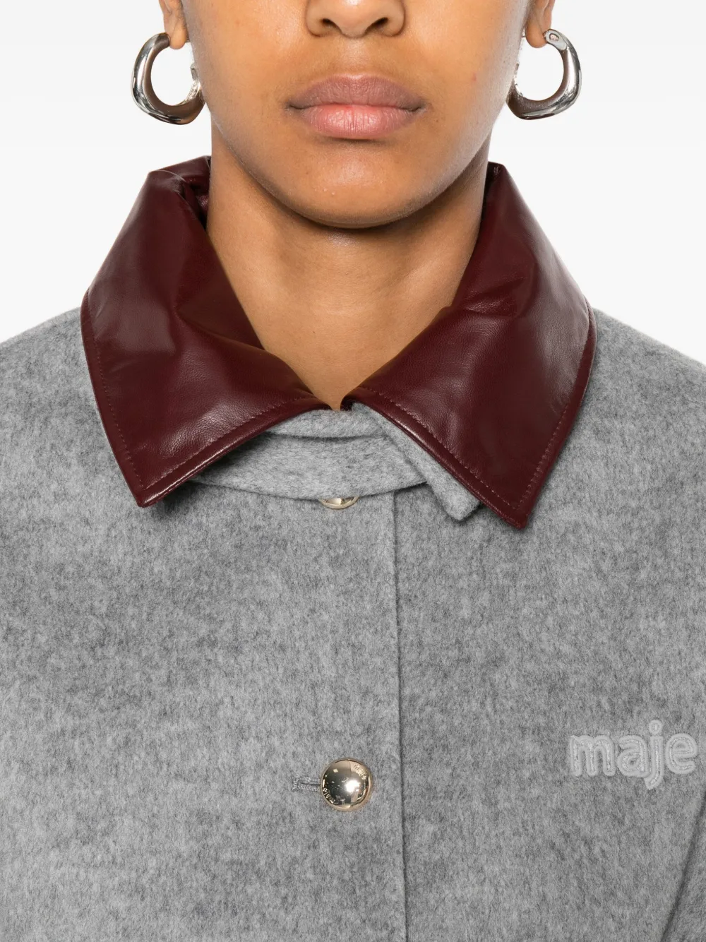 Maje Jas van wolblend Grijs