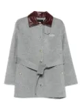 Maje wool-blend belted coat - Grey