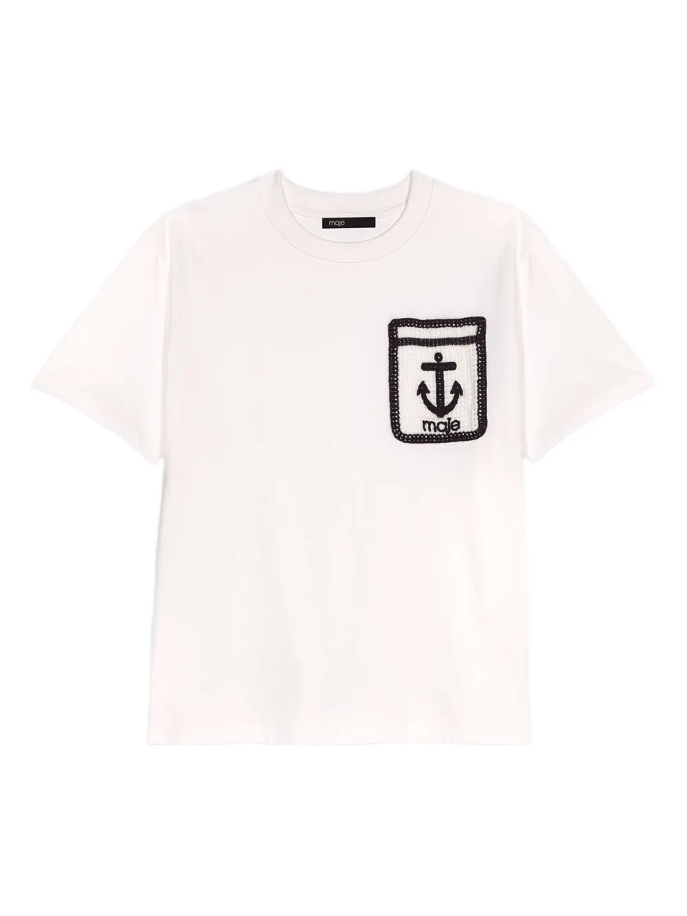 Maje playera con bordado | blanco | Image 1