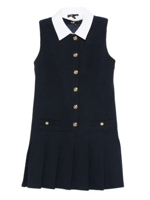 Maje pleated-collar dress