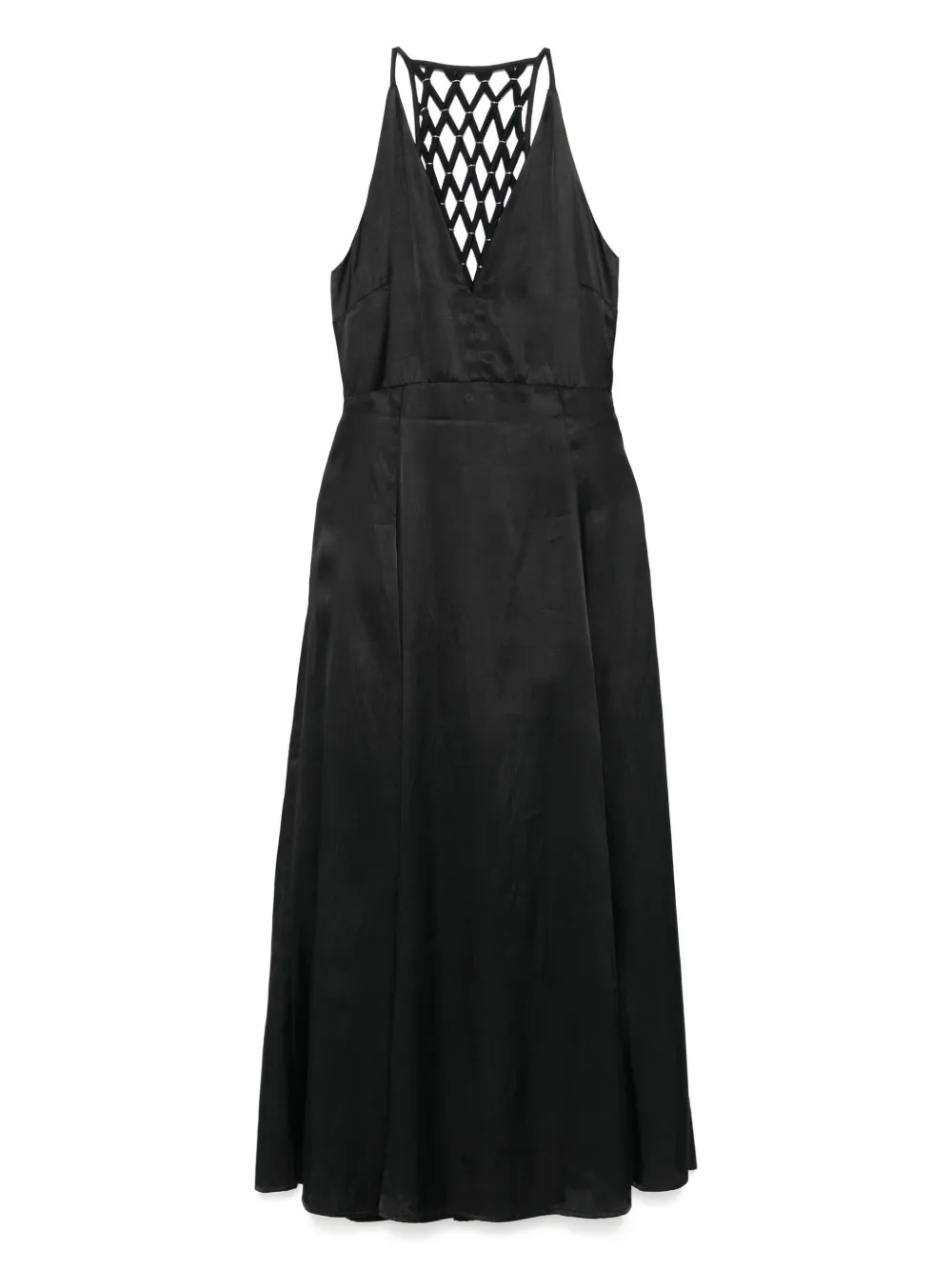 Maje robe courte à empiècements en mesh | noir | Image 1