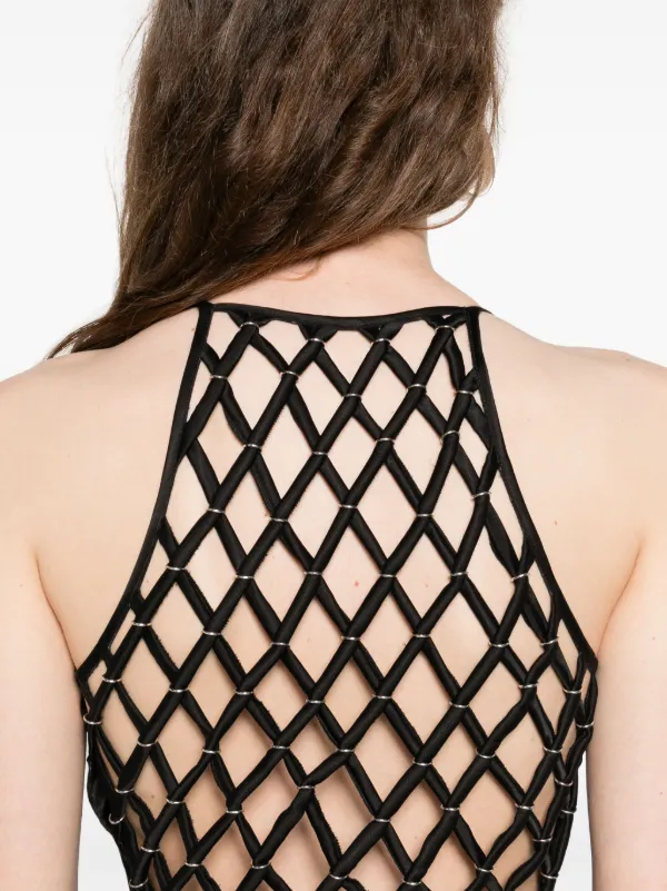 Maje braided-back Maxi Dress | Black | FARFETCH