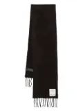 Maje fringed alpaca wool scarf - Brown
