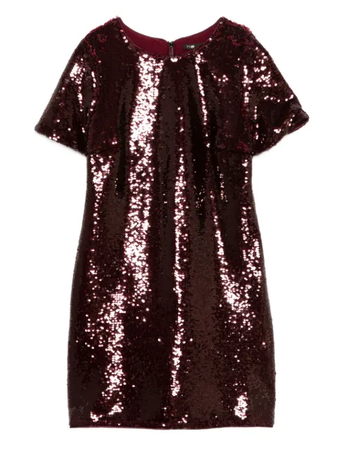 Maje vestido manga corta con detalles de lentejuelas