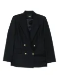 Maje double-breasted gold-button blazer - Blue