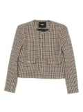 Maje houndstooth button-fastening jacket - Neutrals