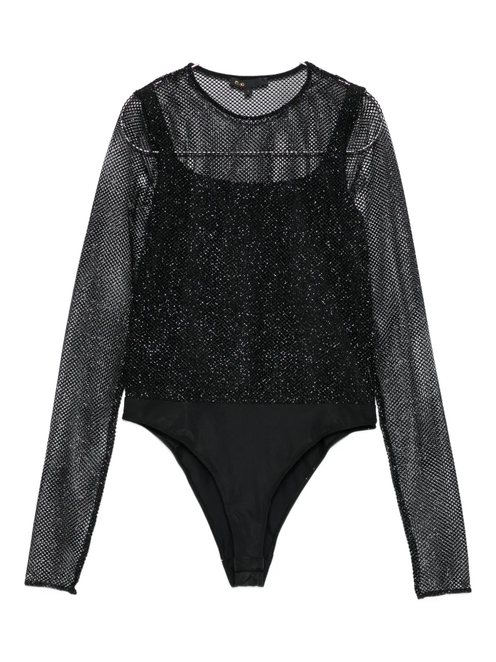 Maje Long-sleeve Bodysuit In Black
