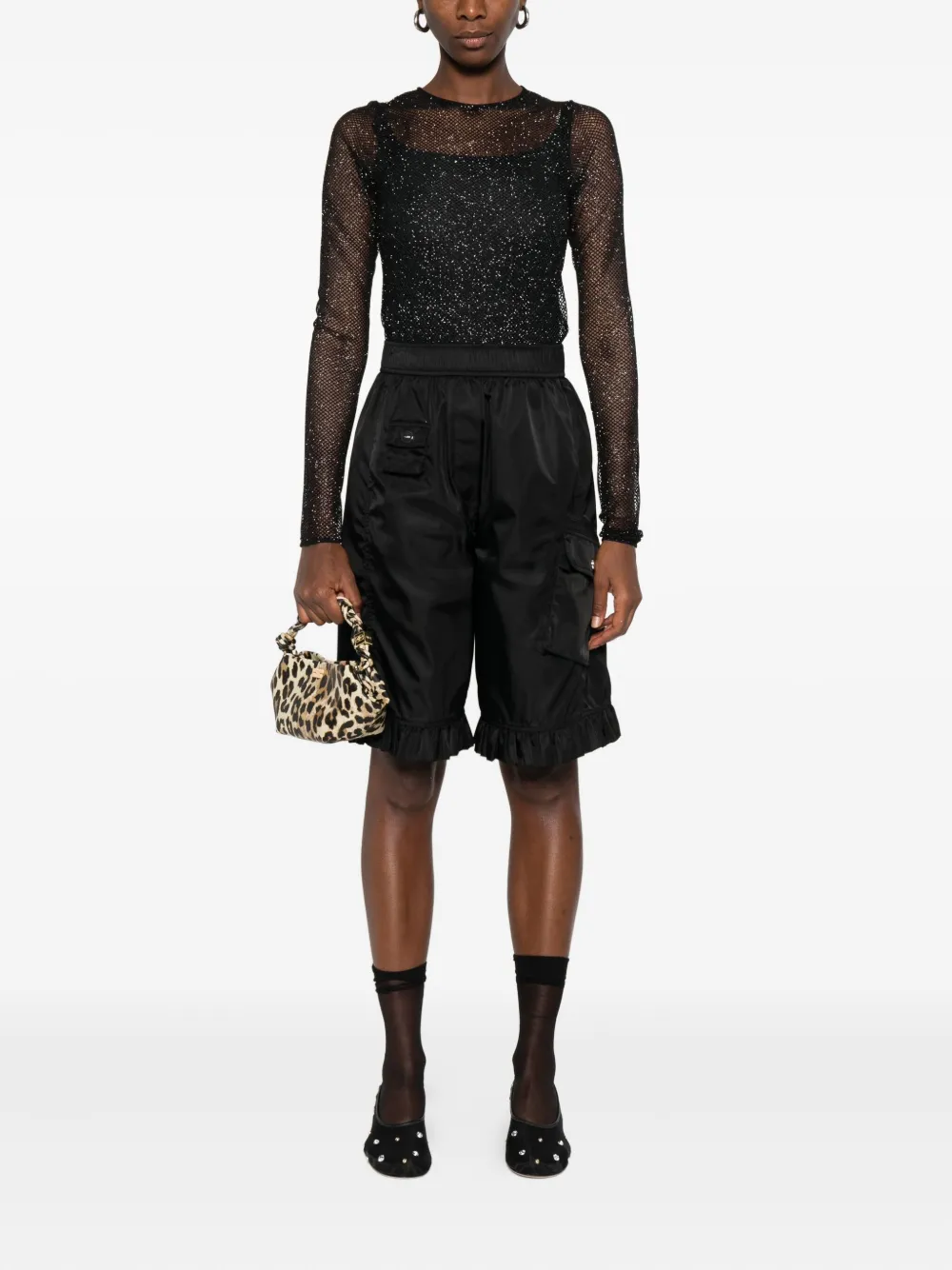 Maje long-sleeve bodysuit - Zwart