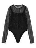 Maje long-sleeve bodysuit - Black