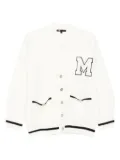 Maje initial-embellished cardigan - White