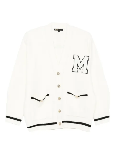 Maje initial-embellished cardigan