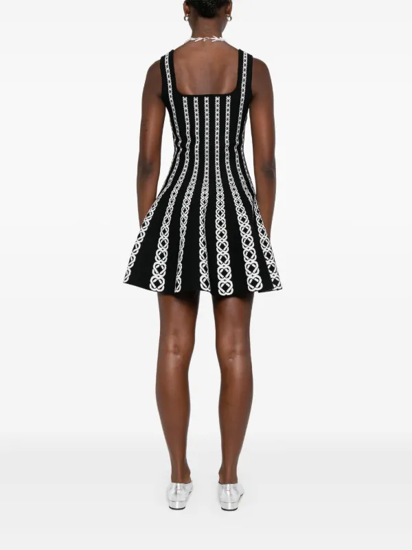 maje jacquard knit dress Maje Jacquard knit short mini black dress
