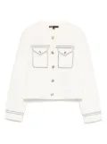Maje contrast-stitch cardigan - Neutrals