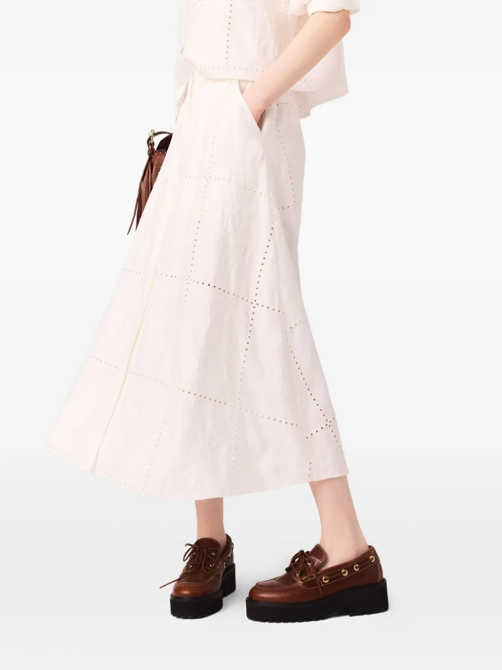 Maje Bootschoenen met chunky zool Bruin