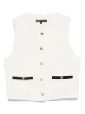 Maje sleeveless tweed jacket - Neutrals