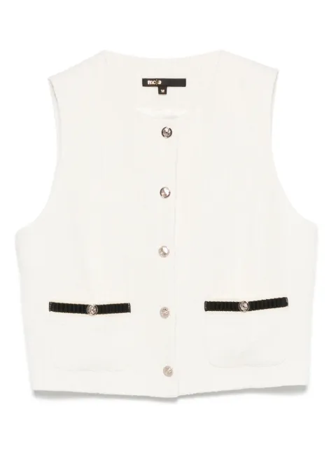 Maje sleeveless tweed jacket